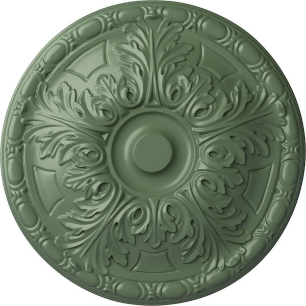 Ekena Millwork Granada Ceiling Medallion (Fits Canopies up to 4 1/4"), 15 3/4"OD x 5/8"P, Athenian Green CM16GAAGF - main